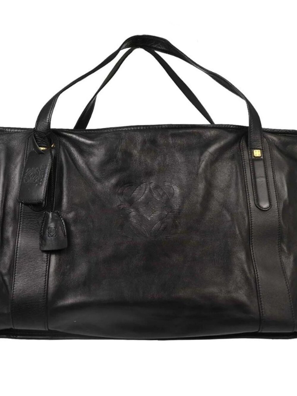 Loewe Black Lambskin Duffle Handbag 189112